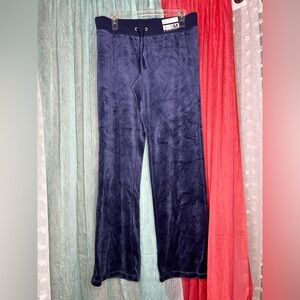 New York & Company Dark Blue Velvet Joggers